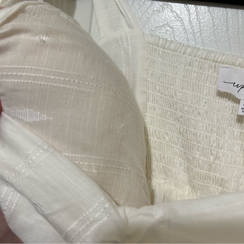 Soma Weekend Ivory Maxi Dress Bow Romantic Sexy Bridal Rayon NWT Sz X-Large - Picture 6 of 15